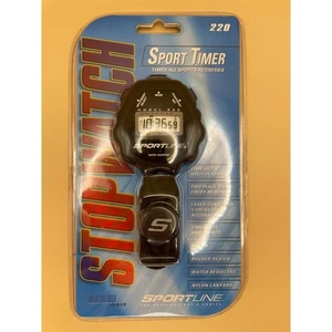NEW - SPORTLINE STOPWATCH 220 SPORT TIMER WITH NECK STRAP, RARE - Picture 1 of 5