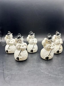 Vintage 1950s IRWIN/Rosbro Hard Plastic Frosty the Snowman Christmas Ornaments 5 - Picture 1 of 10