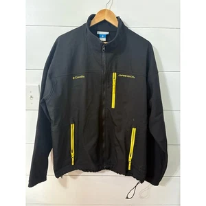 Columbia Oregon Ducks Jacket XL Black Full Zip Softshell Menswear - Picture 1 of 7