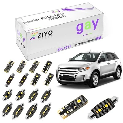 LED Interior Light Kit for Ford Edge 2007-2014 White LED Light Bulbs Upgrade - Image 1 of 4