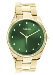 OOZOO Damen Armbanduhr C10966 analog Damenuhr Quarz Uhr Zirkonia Stein gold grün - Bild 1 von 6