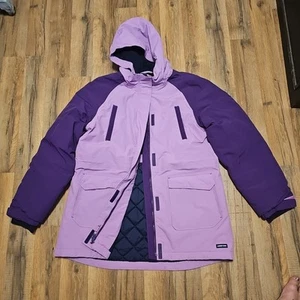 Lands End Girls Winter Coat Size 16+ Purple With Grow A Long Sleeves - Picture 1 of 10