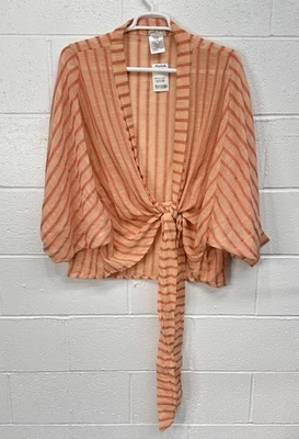 Free People Bow And Arrow Tie Front Kimono OS $88 NWOT - Image 1 of 4