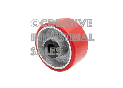 CREATIVE INDUSTRIAL SALES 4" x 2" Polyurethane Wheel on Steel Hub w/ Roller Brg & FREE 1/2" Bushing 700lb