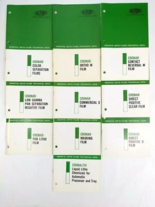 Dupont Photo Manual Products Dept Technical Data, 10 x Cronar Film Vintage 1960s - Imagen 1 de 4
