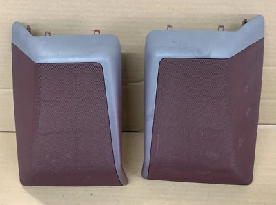 1985-1991 Mercedes Benz 350SDL W126 Pair Rear Deck Speaker Covers Red/Tan Foto 1 de 4