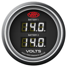 SAAS Muscle Digital Volts Gauge Dual Reading 8-18V for Boat Watercraft Houseboat