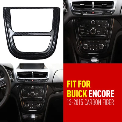 Cubierta del panel de control del botón CD para consola de fibra de carbono para Buick Encore 2013-2015 Foto 1 de 4
