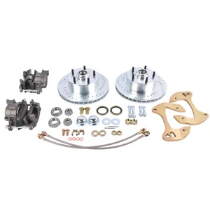 Disc Brake Conversion Kit Drilled for Chevy Impala Bel Air Sedan Delivery 55-64 - Picture 1 of 12