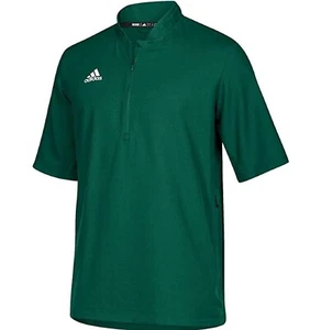 Adidas Viertel-Reißverschluss Poloshirt Team Iconic Kurzarm Herren SMALL dunkelgrün $ 65 - Bild 1 von 1