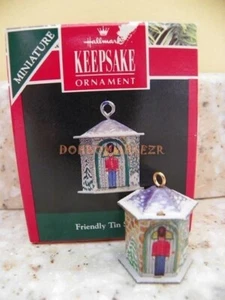 Hallmark 1992 Friendly Tin Soldier miniature Christmas Ornament - Picture 1 of 2