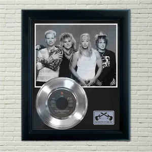Poison "Nothin But A Good Time" Silver Framed Record Display - Picture 1 of 3