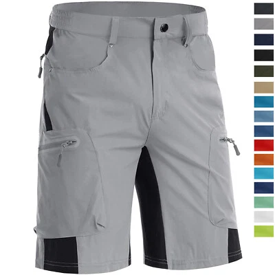 Pantalones Cortos de Ciclismo MTB para Hombres Motociclista de Montaña Aire Libre Senderismo Secado Rápido Carga Trabajo Pantalones Foto 1 de 4