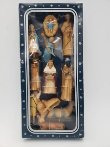 Vintage Merrilite Christmas Nativity Set 12 Pc Baby Jesus Hand Decorated 1985 - Picture 1 of 4