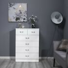 2/3/5/6/8 Drawer Chest of Drawers/ Bedside Cabinet - Glossy White Modern Bedroom