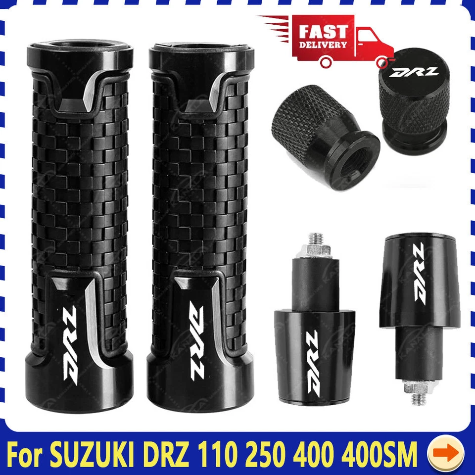 For SUZUKI DRZ 110 250 400 400SM 7/8" 22mm 24mm Handle Grips+Bar End+Cap Sets - Image 1 of 1