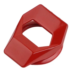 Red Metal Alloy Engine Push Button Protection Cover With Double-Sided Adhesive - Picture 1 of 10