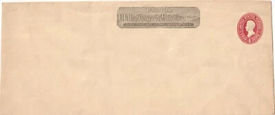 U. S. POSTAL STATIONARY; No. U 328 4c Carmine, Manila WELLS FARGO EXPRESS UNUSED - Image 1 of 2