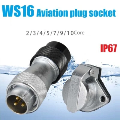 WS16 2Core-10Pin ZG 2hole diamond flip socket aviation plug industrial connector - Image 1 of 4
