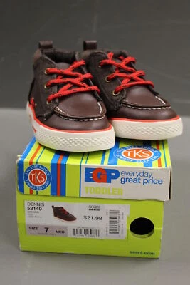 Zapatos para niños pequeños TKS Dennis 52140, marrón, talla: 7 M, ¡nuevos! Foto 1 de 3