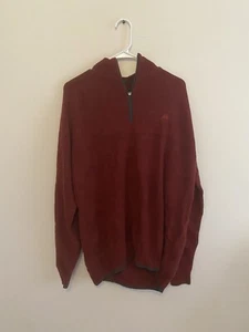 Vintage Nike ACG Half Zip Pullover Men's Large Dark Red Therma Sweater - Picture 1 of 8