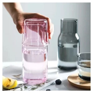 Bedside Night Water Carafe Set with Tumbler Glass 17Oz - Picture 1 of 2