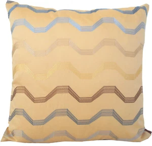 MISSONI HOME CUSHION COVER EMBROIDERED COTTON SATEEN 16x16in 40x40cm DINDI 481 - Picture 1 of 4
