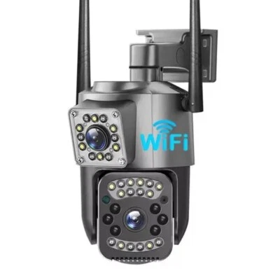 8MP 4K WIFI IP Camera Dual Lens PTZ Outdoor CCTV HD Security Protection Monitor - Image 1 of 4
