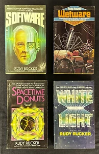 Lot of 4 Rudy Rucker Paperbacks! Software! Wetware! White Light! Free Shipping! - Picture 1 of 3