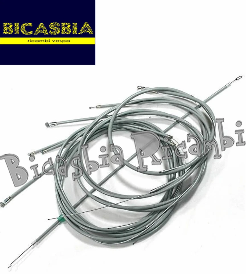 7126 - KIT CAVI FILI FRIZIONE CAMBIO GRIGI ASSEMBLATI VESPA 125 150 200 PX