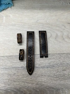 Bracelet de montre Steinhart 22 mm cuir vieilli finition fissurée - Photo 1/11
