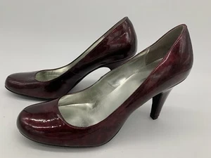 Style & Co. Classic High Heel Burgundy Wine Patent Leather Women’s Shoes EUC - Picture 1 of 7