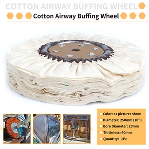 1Pc 10'' Cotton Airway Polishing Grinding Wheel Cloth Buffing Pad Angle Grinder - Picture 1 of 6