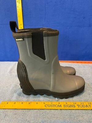 Sorel Joan Of Arctic Botas de Lluvia con Cuña Gris Goma Impermeable Botas para Mujer 9 Foto 1 de 4