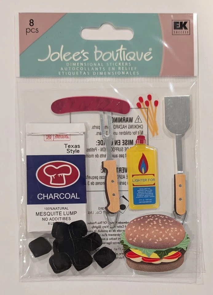 RARO Jolee's Barbacoa Barbacoa Cocina Carbón Parrilla Alimentos Álbumes de Recortes Pegatinas Foto 1 de 2