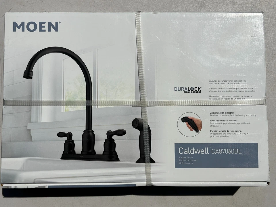 Moen Caldwell CA87060BL HIgh Arc Kitchen sink Faucet Matte Black