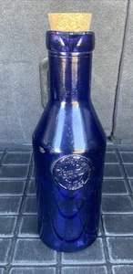 Vintage Cobalt Blue Glass Milk Bottle "Authentic Glass - Picture 1 of 12