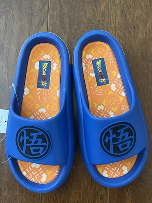 ¡NUEVO CON ETIQUETAS! Zapatillas chanclas Dragon Ball Z Slides para hombre azul real Ground Up GOKU - 7 Foto 1 de 4