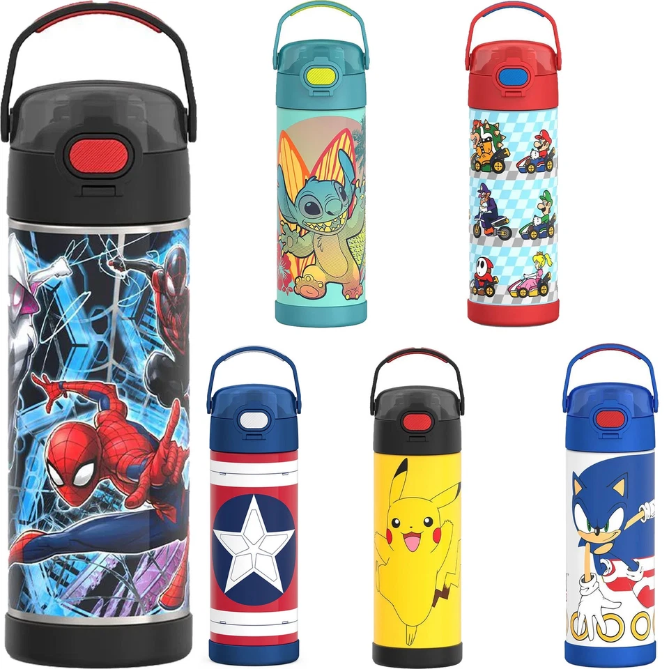 Termo 16 oz. Botella de agua de acero inoxidable aislada al vacío Funatainer para niños Foto 1 de 1
