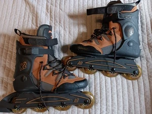 Patines en línea vintage K2 Z-SE para hombre talla 10,5 marrón negro con ruedas Hyper - Imagen 1 de 14