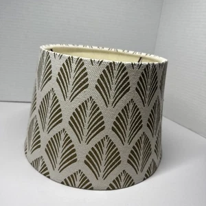 Pantalla de tambor dorado marfil - Imagen 1 de 9