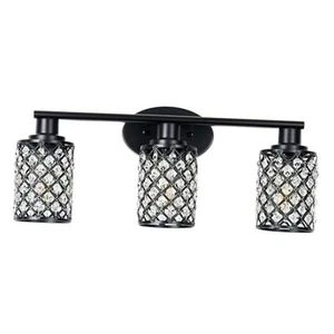 3 Light Black Bathroom Light Fixtures, Modern Farmhouse Vanity Light, Bathroom - Picture 1 of 8