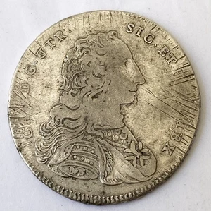 HN Napoli Carlo di Borbone 1750 piastra Ag c/foglie R Gig#29a Magl#140  r348 - Picture 1 of 2