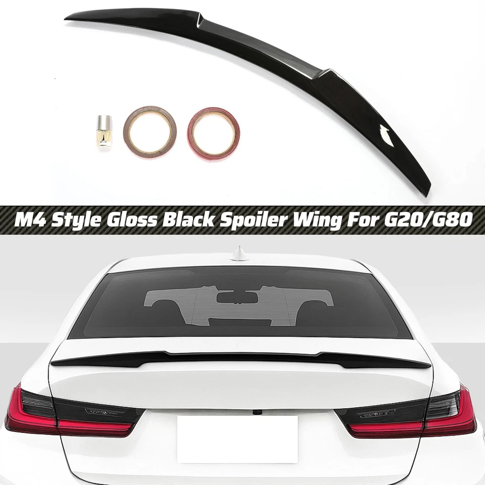 Rear Trunk Spoiler Rear wing For 19-25 BMW G20 330i G80 M3 Gloss Black M4 Style - Image 1 of 4