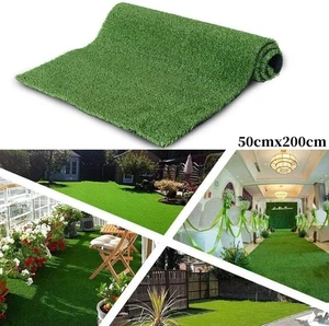 4M Artificial Grass Garden Turf Offcut Roll End Realistic Lawn Fake Carpet Mat - Picture 1 of 14