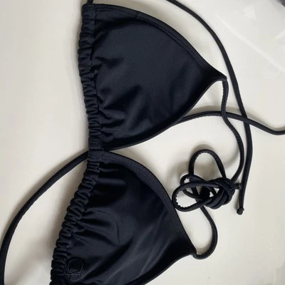 Top de bikini OP cortes extraíbles forrado sin cable halter corbata top Foto 1 de 4