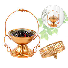 Golden Metal Incense Burner Bowl Buddha Censer Home Fragrance Holder Decor USA