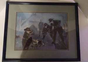 Vintage Awesome Firefighters Picture Our Heroes The Brave Picture And Frame - Picture 1 of 22