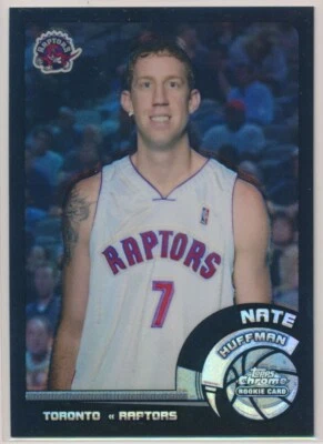 2002-03 Topps Chrome Refractors Black Border #55 Nate Huffman #/99 Rookie RC RIP - Image 1 of 2