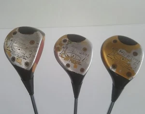 Ping EYE 2 3 Wood, 4 Wood & 5 Wood Vintage Right Handed Set Golf Pride Grips - Picture 1 of 12